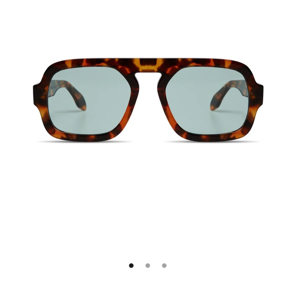 Tortoise Shell Sunglasses with Blue Lenses